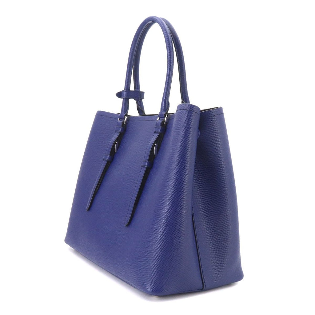 Prada 2-Way Tote Shoulder Bag Saffiano Leather Blue — view 4