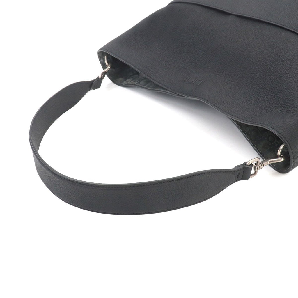 Dior Vertical Hobo 2-Way Tote Shoulder Bag Leather Black — view 5