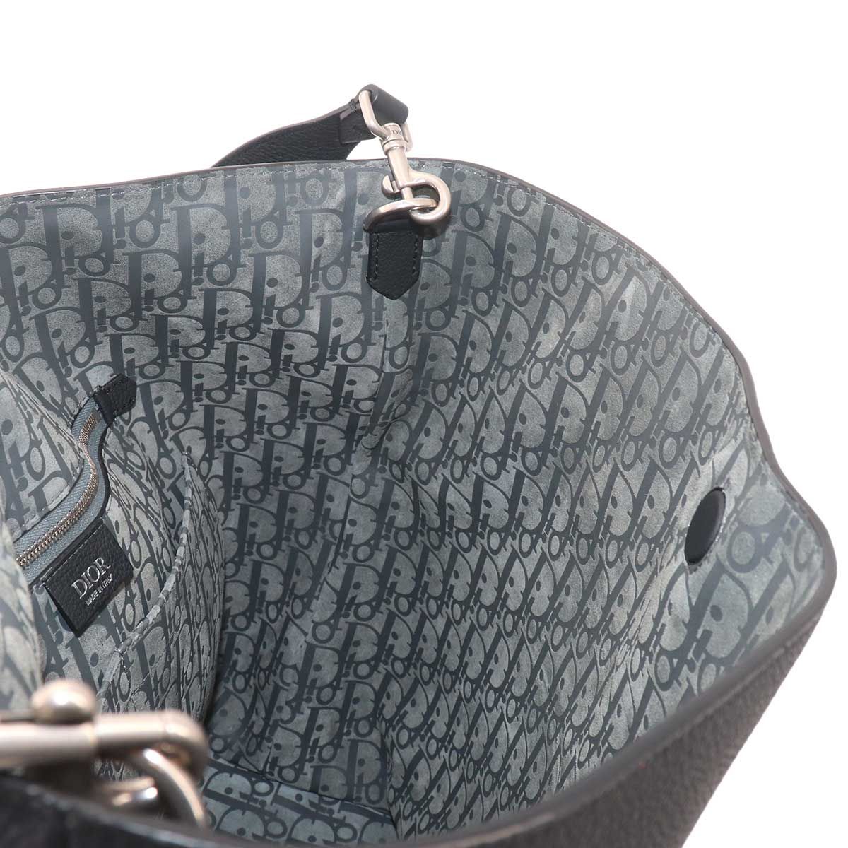 Dior Vertical Hobo 2-Way Tote Shoulder Bag Leather Black — view 7