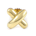 Tiffany & Co Earrings Cross Stitch 18k Yellow Gold One Side