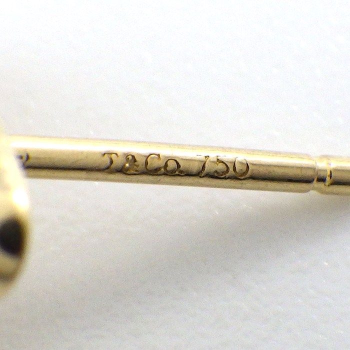 Tiffany & Co Earrings Cross Stitch 18k Yellow Gold One Side — view 4