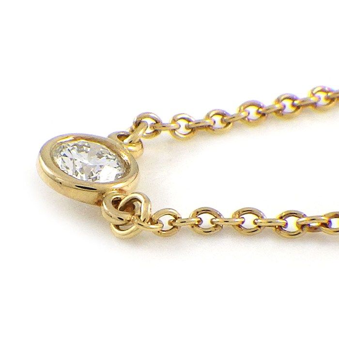 Tiffany & Co Necklace by the Yard Single Diamond 18k Yellow Gold — view 2