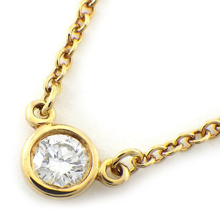 Tiffany & Co Necklace by the Yard Single Diamond 18k Yellow Gold