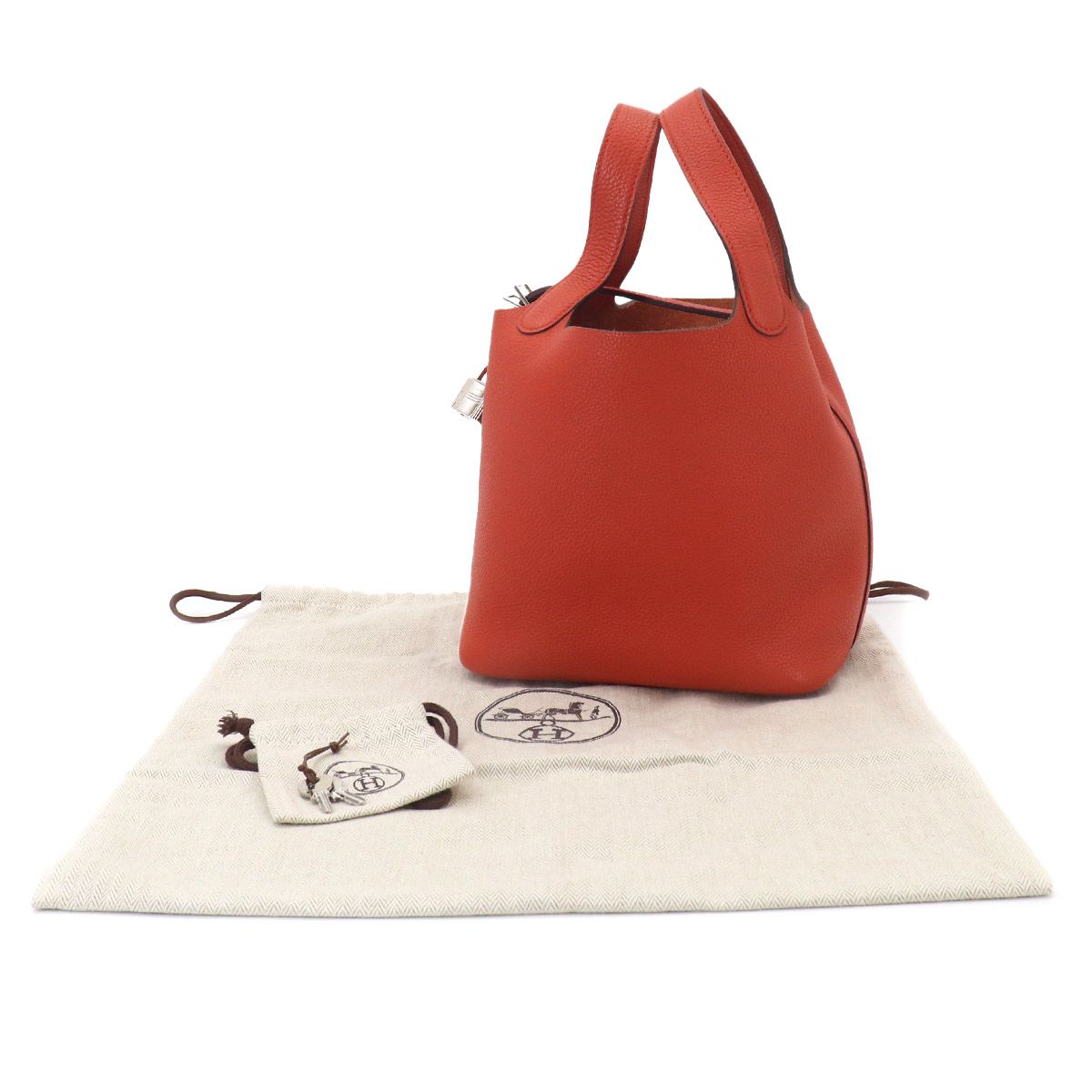 Hermes Picotin Lock 18 PM Hand Bag Taurillon Maurice Terbatie Silver — view 2