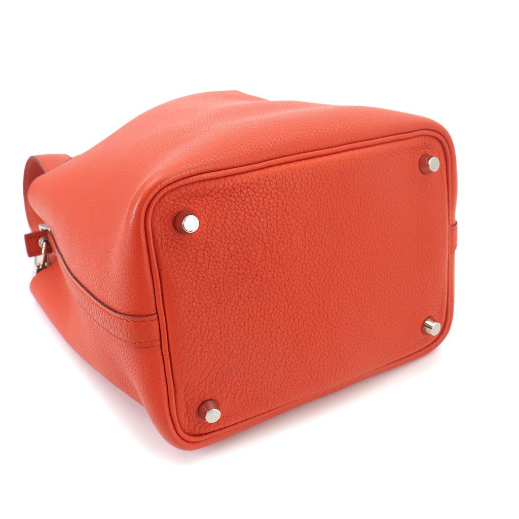 Hermes Picotin Lock 18 PM Hand Bag Taurillon Maurice Terbatie Silver — view 5