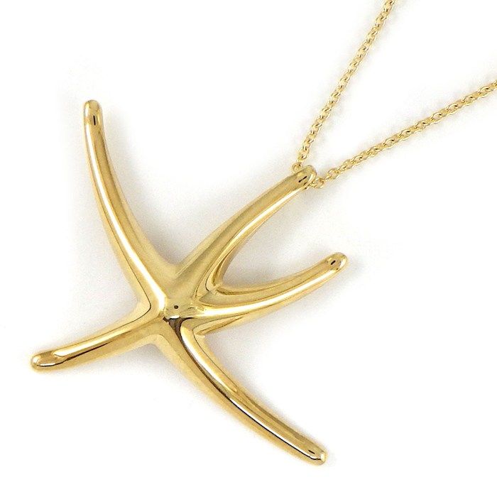 Tiffany & Co Necklace Star Fish Large 18k Yellow Gold