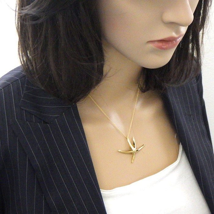 Tiffany & Co Necklace Star Fish Large 18k Yellow Gold — view 9