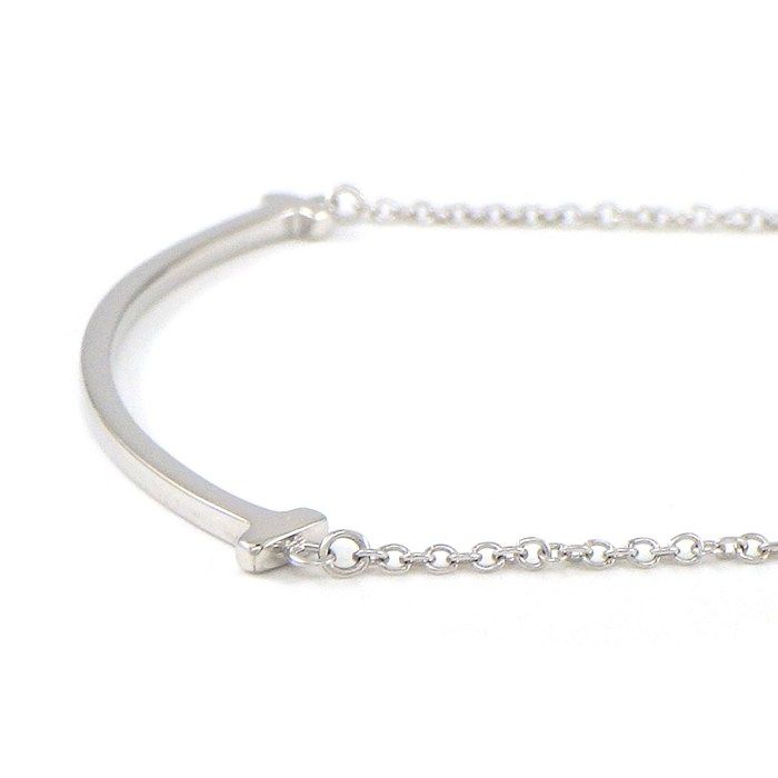 Tiffany & Co Necklace T Smile Small 18k White Gold — view 2