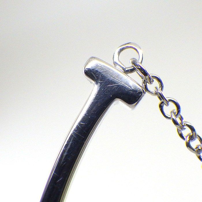 Tiffany & Co Necklace T Smile Small 18k White Gold — view 6