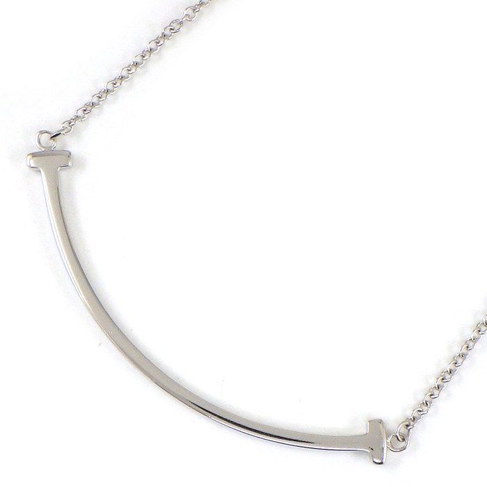 Tiffany & Co Necklace T Smile Small 18k White Gold