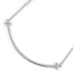 Tiffany & Co Necklace T Smile Small 18k White Gold