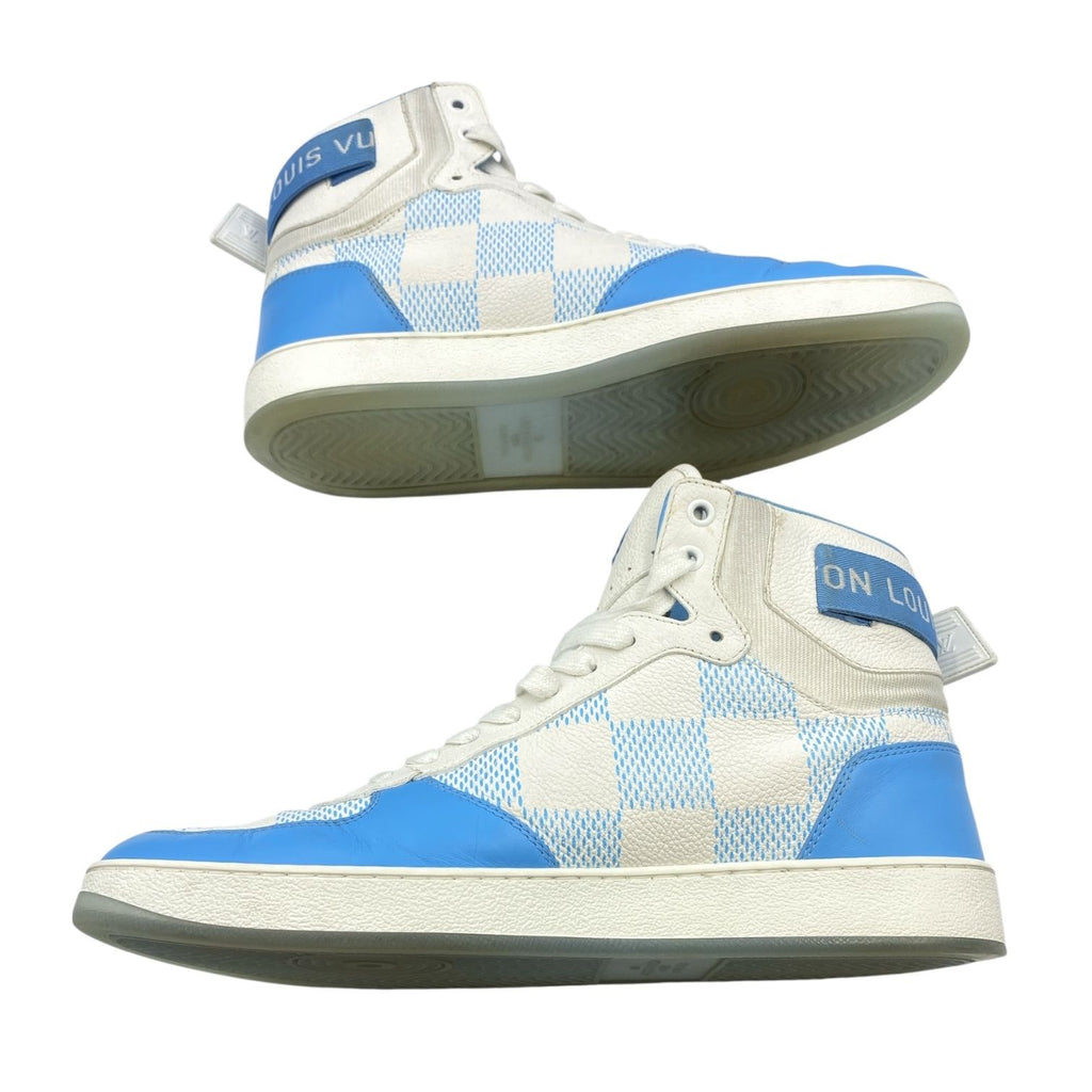 Louis Vuitton Sneakers Leather Rivoli Line White Brown Monogram Pattern — view 3
