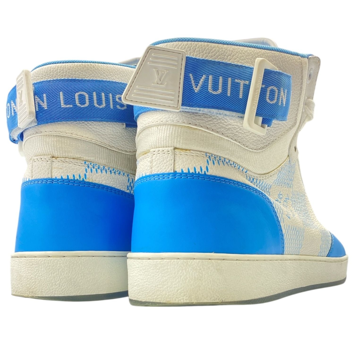 Louis Vuitton Sneakers Leather Rivoli Line White Brown Monogram Pattern — view 5