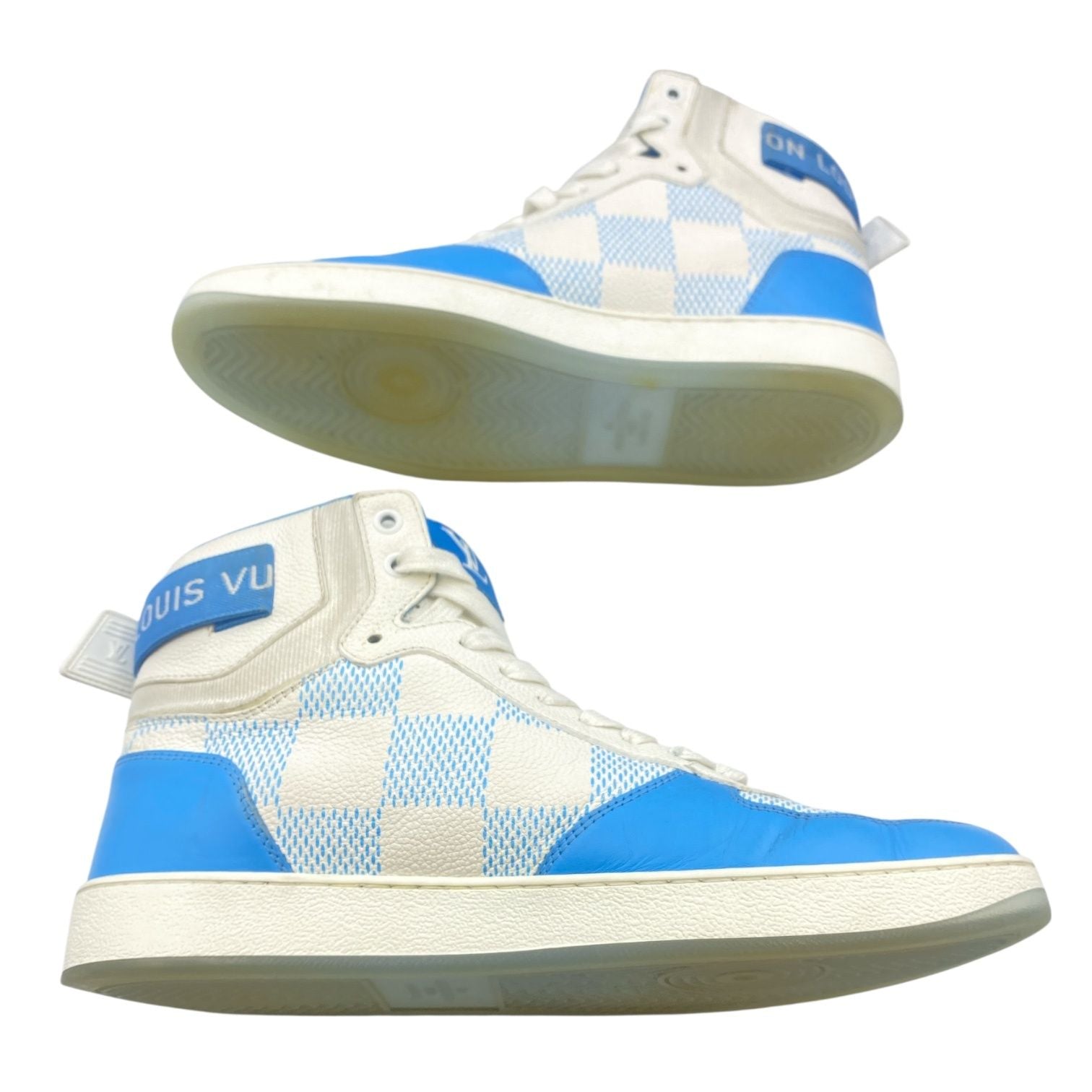 Louis Vuitton Sneakers Leather Rivoli Line White Brown Monogram Pattern — view 2