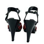 Gucci Sandals Patent Leather Ankle Strap Horsebit Red — view 6