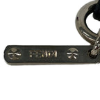 Fendi Key Holder Karl Pon Calito Black White Karlaga Feld Leather — view 3