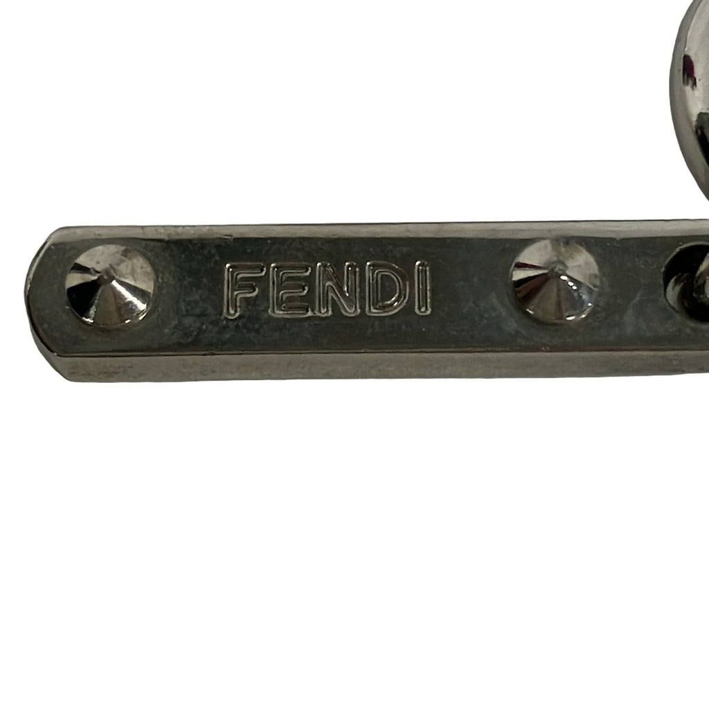 Fendi Key Holder Carlito Ivory Beige Multi Karla Gherfeld Leather — view 3