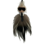 Fendi Key Holder Carlito Ivory Beige Multi Karla Gherfeld Leather — view 4