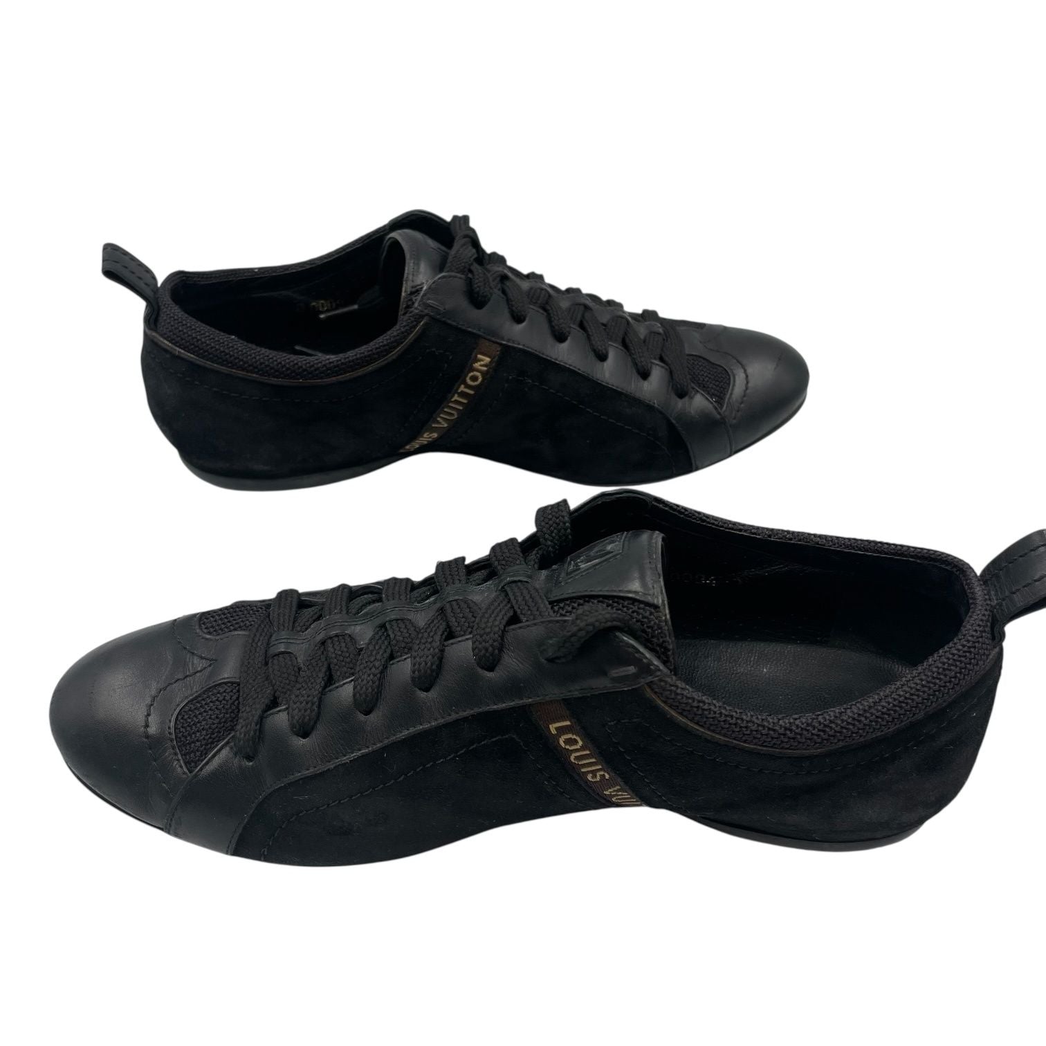 Louis Vuitton Sneakers Leather with Logo Suede Black — view 4