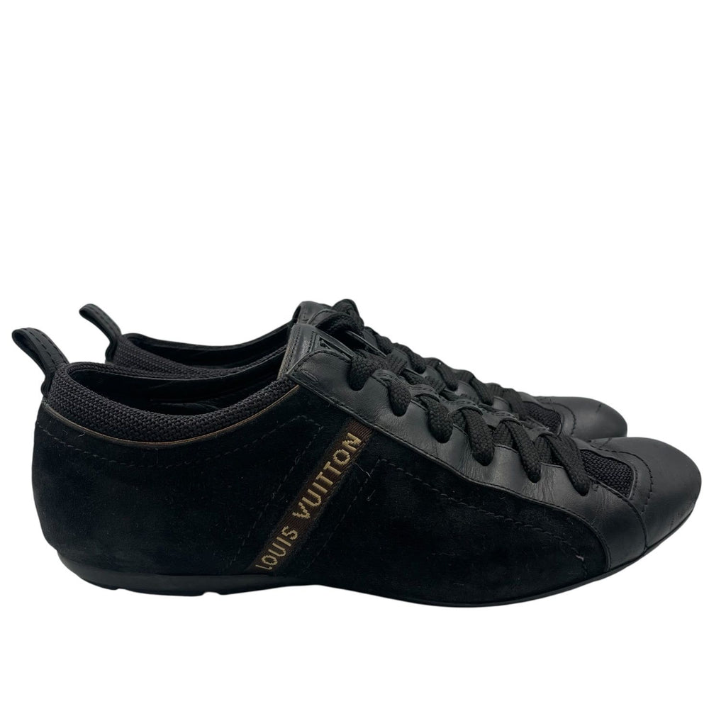 Louis Vuitton Sneakers Leather with Logo Suede Black — view 3
