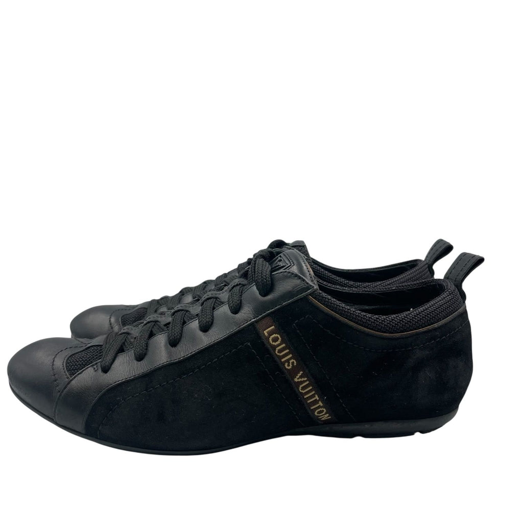 Louis Vuitton Sneakers Leather with Logo Suede Black — view 2