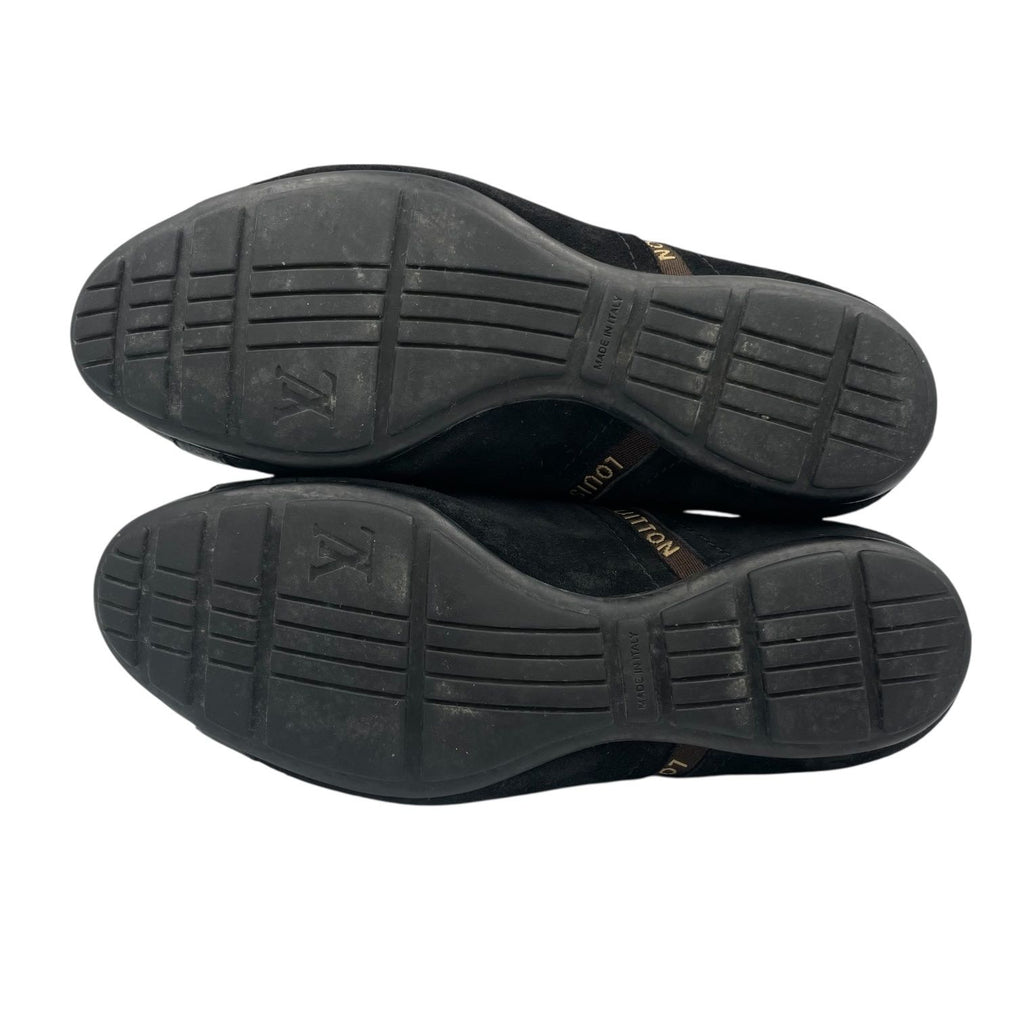 Louis Vuitton Sneakers Leather with Logo Suede Black — view 9