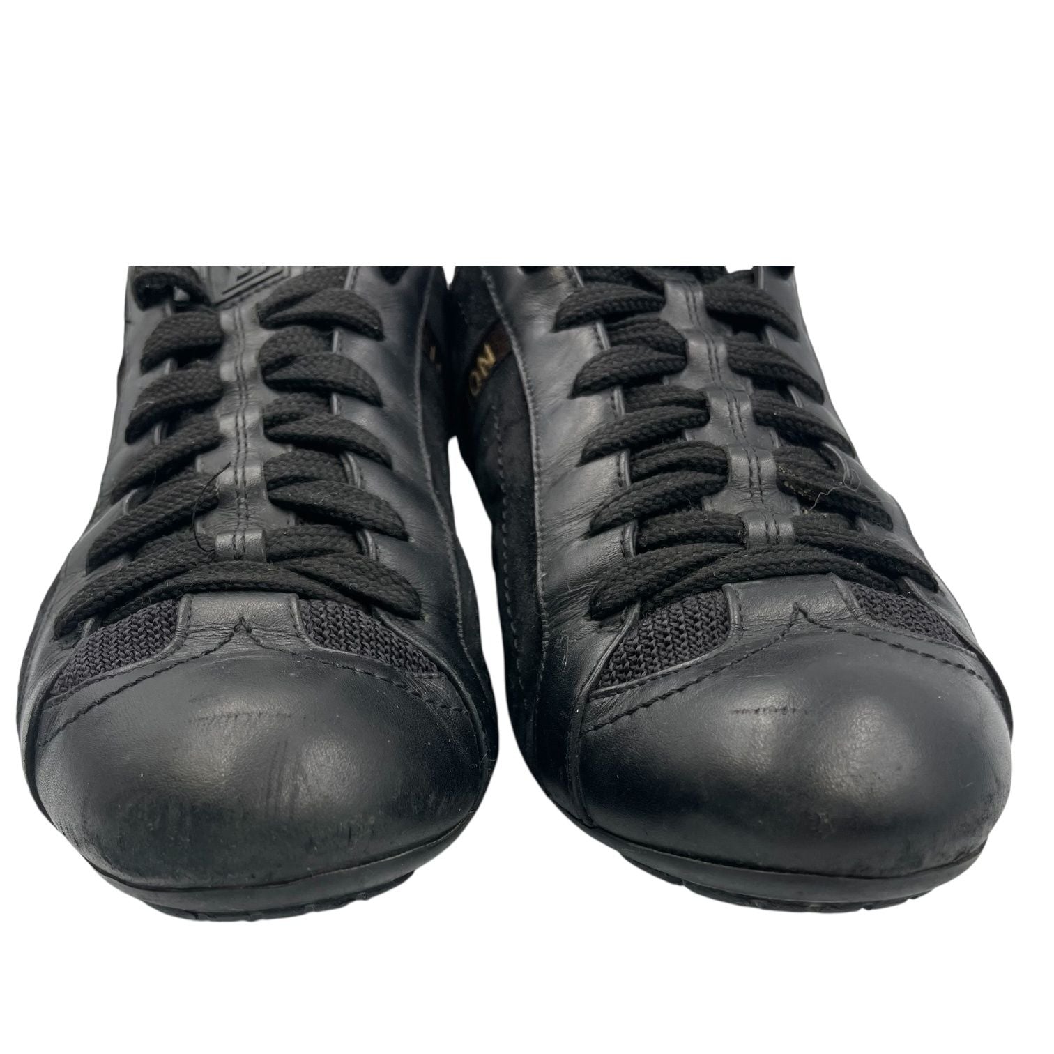 Louis Vuitton Sneakers Leather with Logo Suede Black — view 5