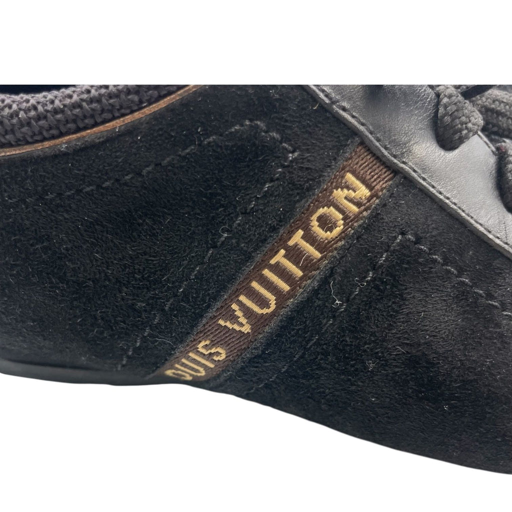 Louis Vuitton Sneakers Leather with Logo Suede Black — view 7