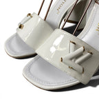 Louis Vuitton LV Initial Shake Line Ankle Strap Sandals 37 White Patent — view 6