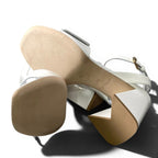 Louis Vuitton LV Initial Shake Line Ankle Strap Sandals 37 White Patent — view 8