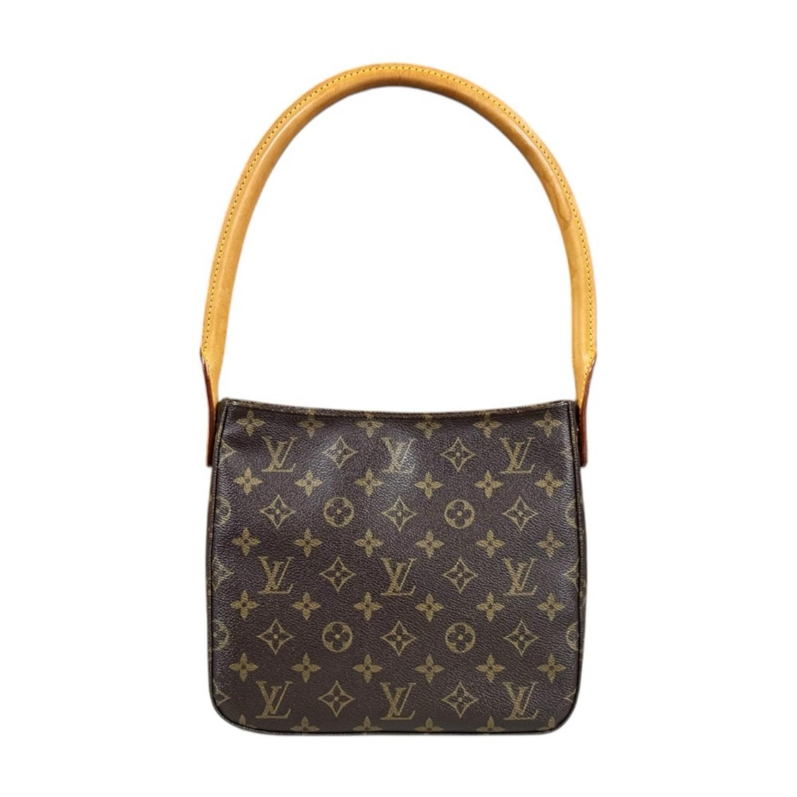 Louis Vuitton Looping Monogram Shoulder Bag Canvas Brown