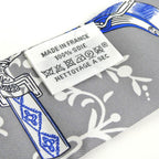 Hermes Tsuiri Stirrup Remix Etriers Silk 100% Grease Asier Rouge Gray Scarf — view 6
