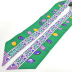 Hermes Twilly Parures Des Maharajas Silk 100% Green — view 3