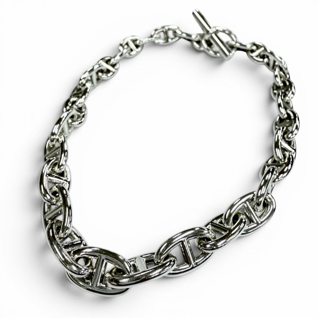 Hermes Chaine D'ancre GM 29 Links Necklace Silver — view 3