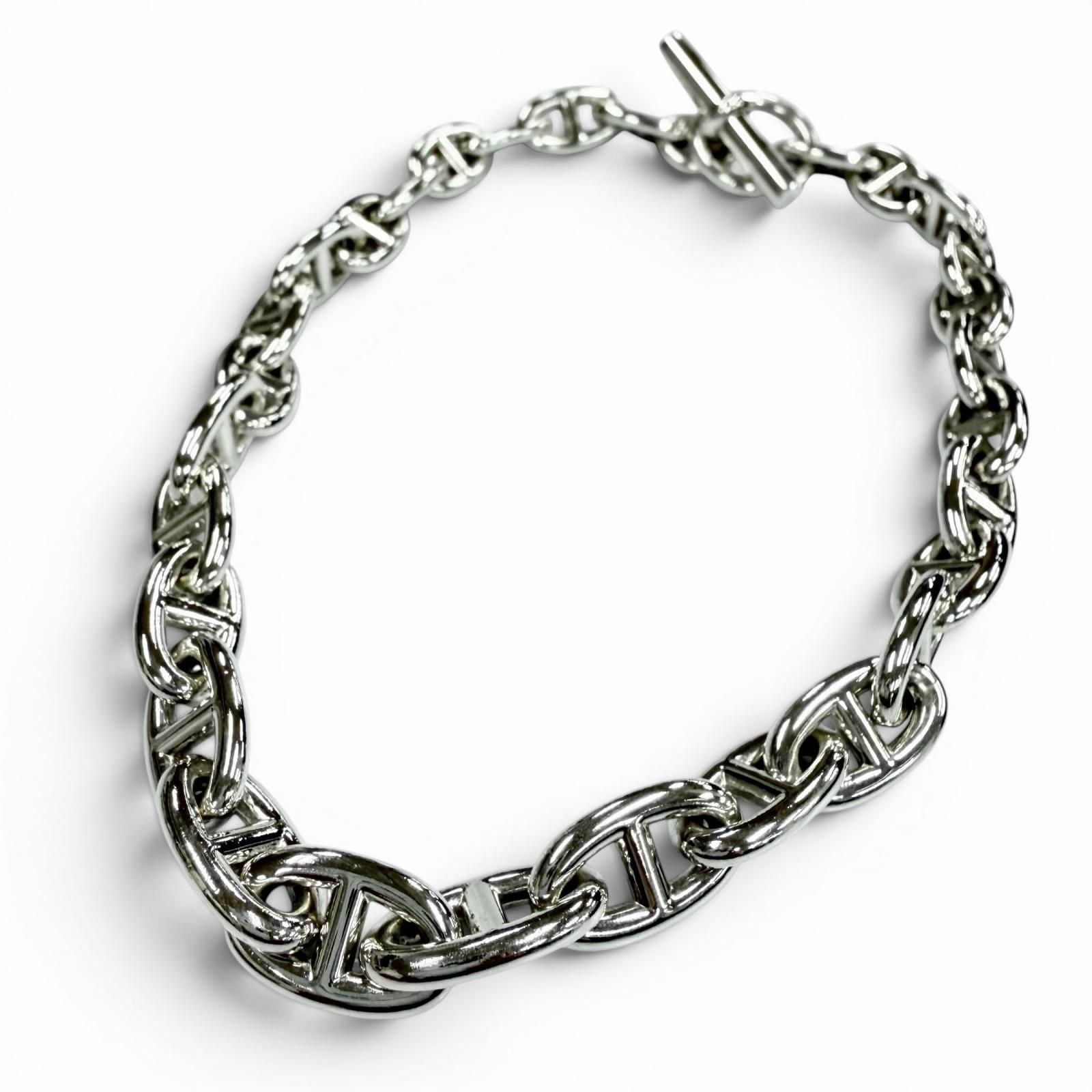 Hermes Chaine D'ancre GM 29 Links Necklace Silver — view 3