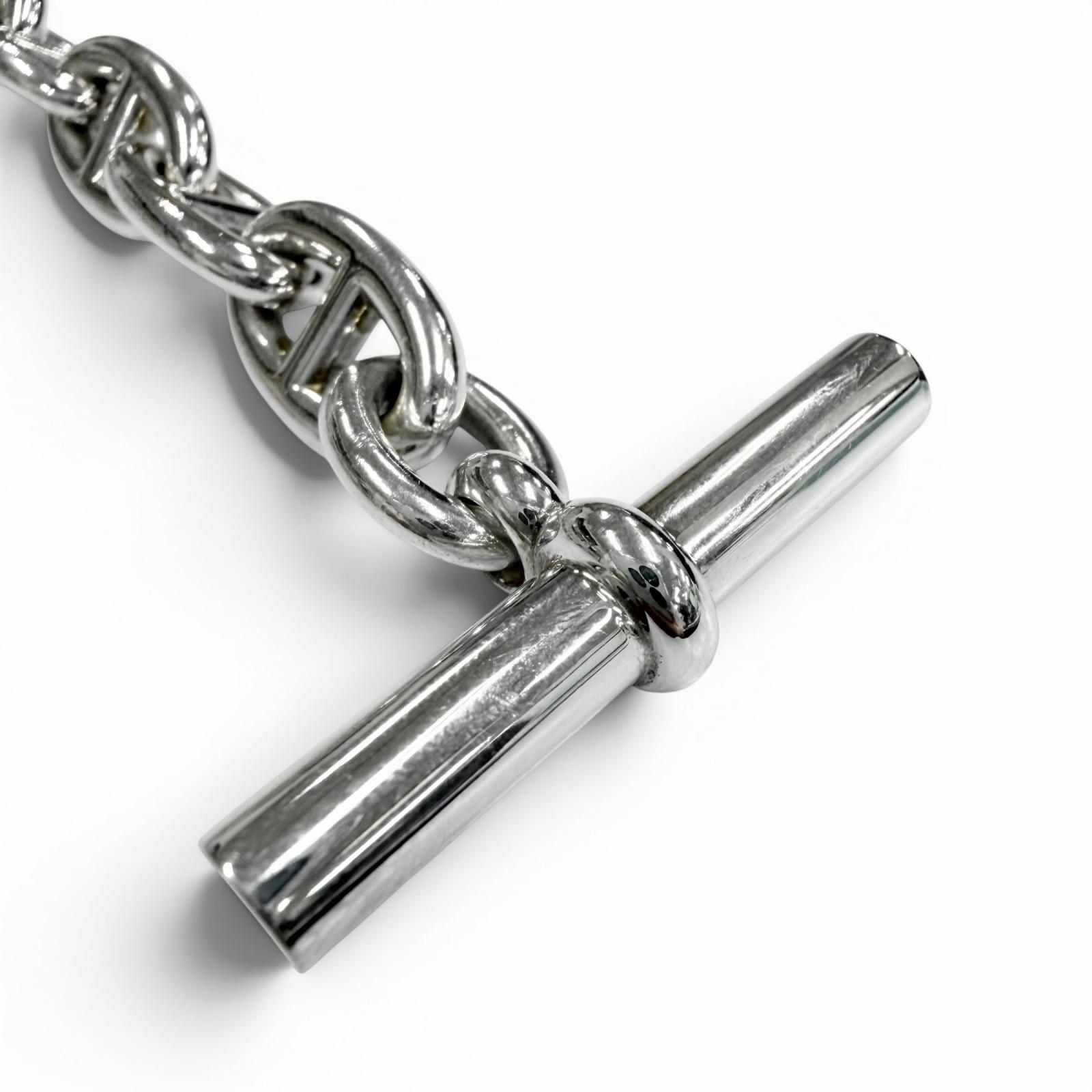 Hermes Chaine D'ancre GM 29 Links Necklace Silver — view 7