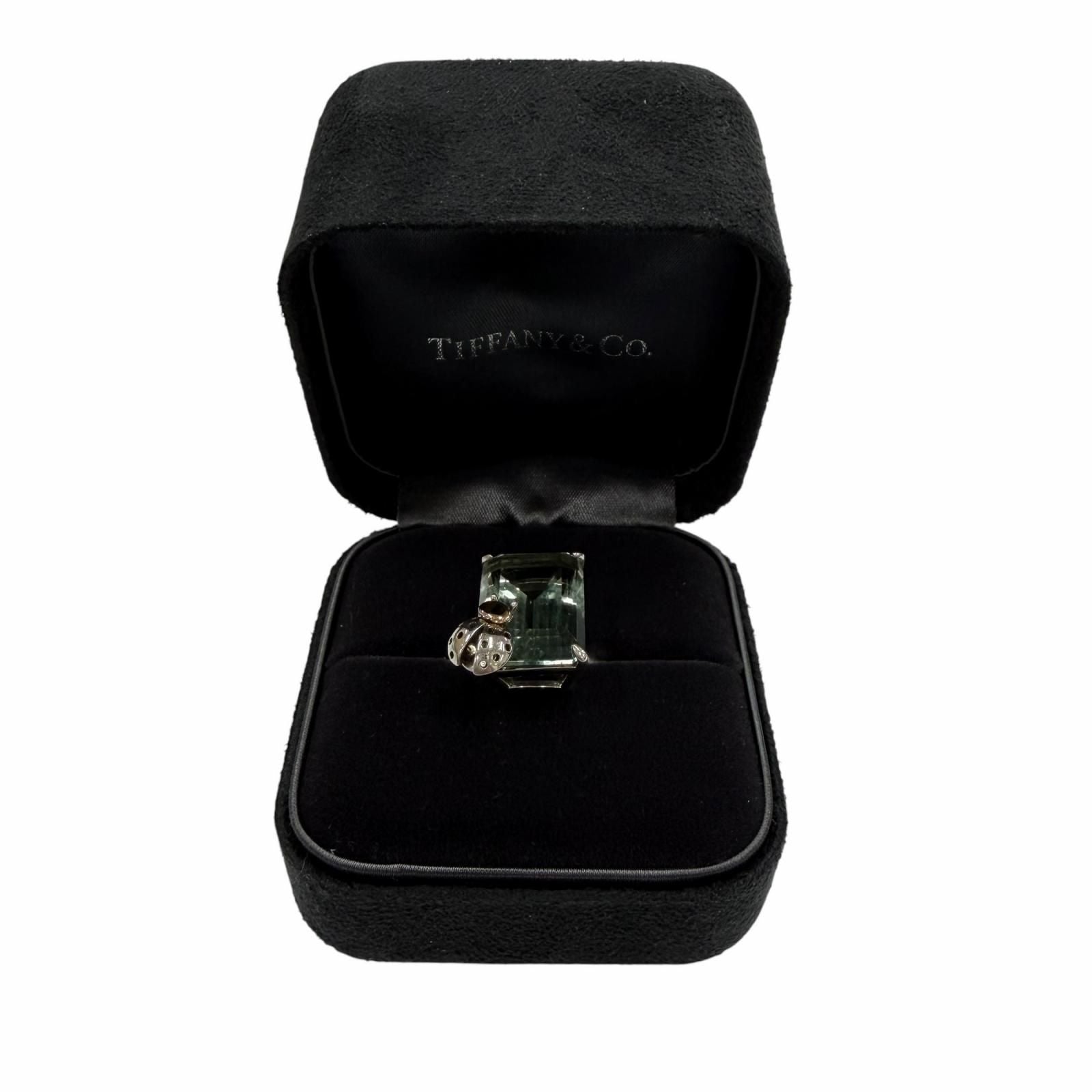 Tiffany & Co Return to Love Bugs Green Quo Ladybug Ring Silver Clear JP — view 2