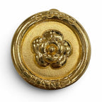 Chanel Vintage Camellia Round Earrings Gold — view 4