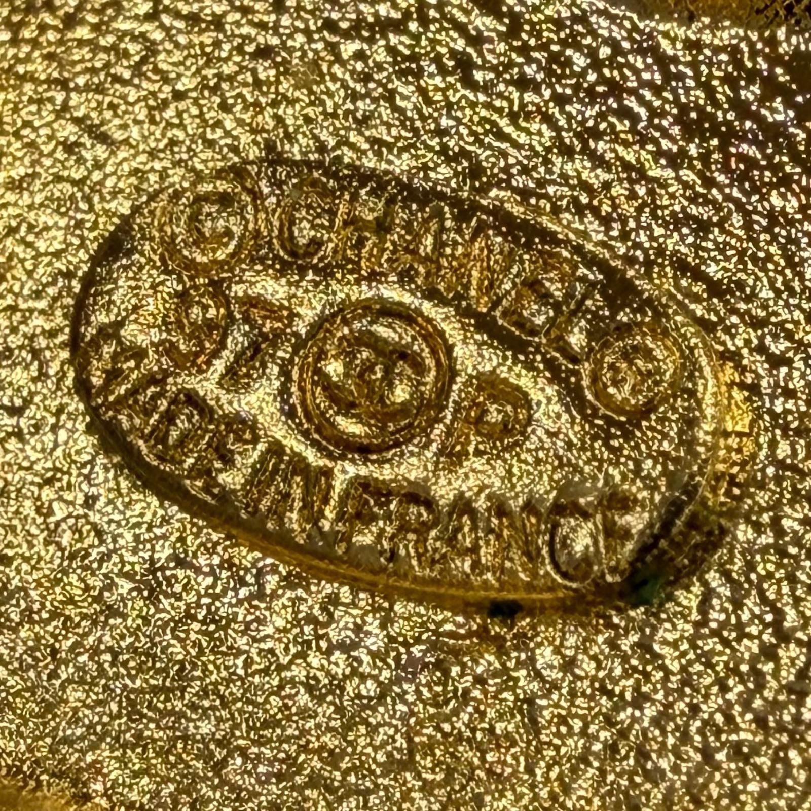 Chanel Vintage Camellia Round Earrings Gold — view 6