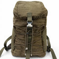Celine Canvas Partial Leather Logo All Over Pattern Trekking Backpack Khaki