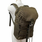Celine Canvas Partial Leather Logo All Over Pattern Trekking Backpack Khaki — view 3