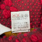Louis Vuitton Echarpe Logo Mania Wool Silk Ruby Scarf with Fringe — view 7