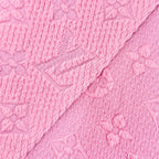 Louis Vuitton Echarpe Logo Mania Wool Silk Monogram Fringe Scarf Pink — view 5