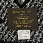 Louis Vuitton Echarpe Logo Mania Shine Wool Silk Blend Scarf with Fringe Black — view 6
