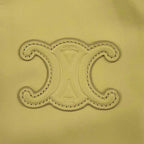 Celine Cuill Triomphe Drawstring Leather Mobile Pouch Shoulder Bag Beige — view 9