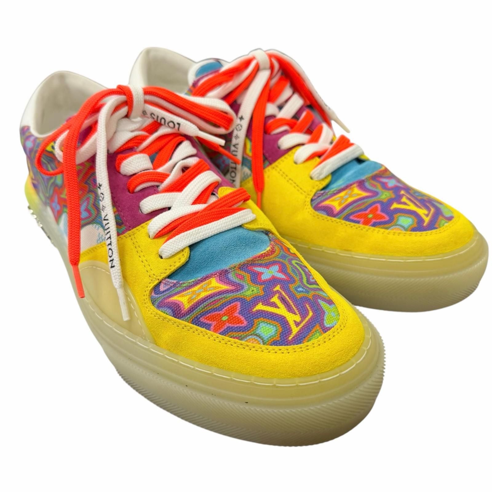 Louis Vuitton LV Ori Line Canvas Suede Monogram Low Cut Sneakers Multicolor 8 — view 3