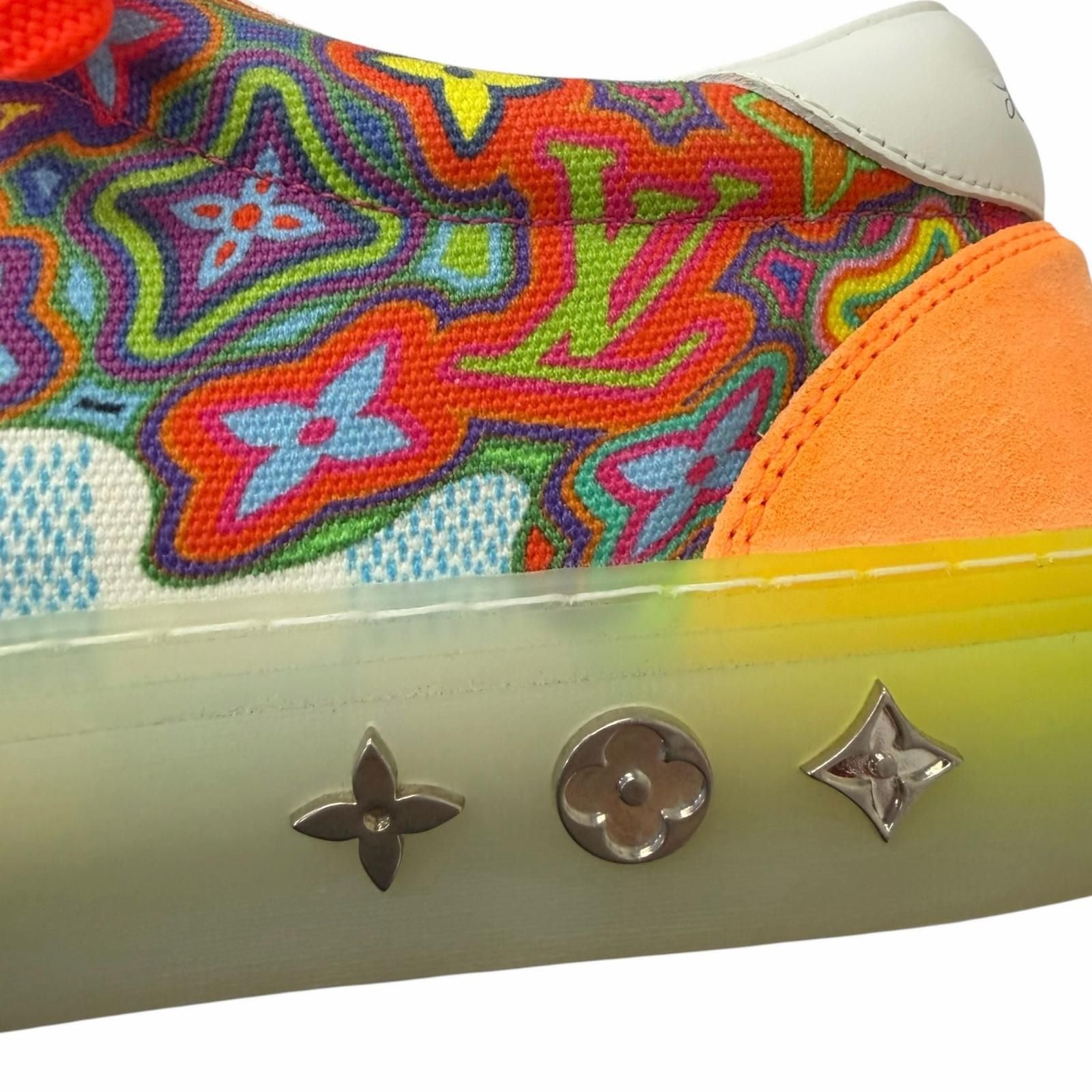 Louis Vuitton LV Ori Line Canvas Suede Monogram Low Cut Sneakers Multicolor 8 — view 7