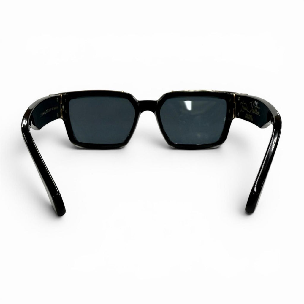 Louis Vuitton 1.1 Millionaire Monogram Frame Sunglasses Black Gold Demo Lens — view 7