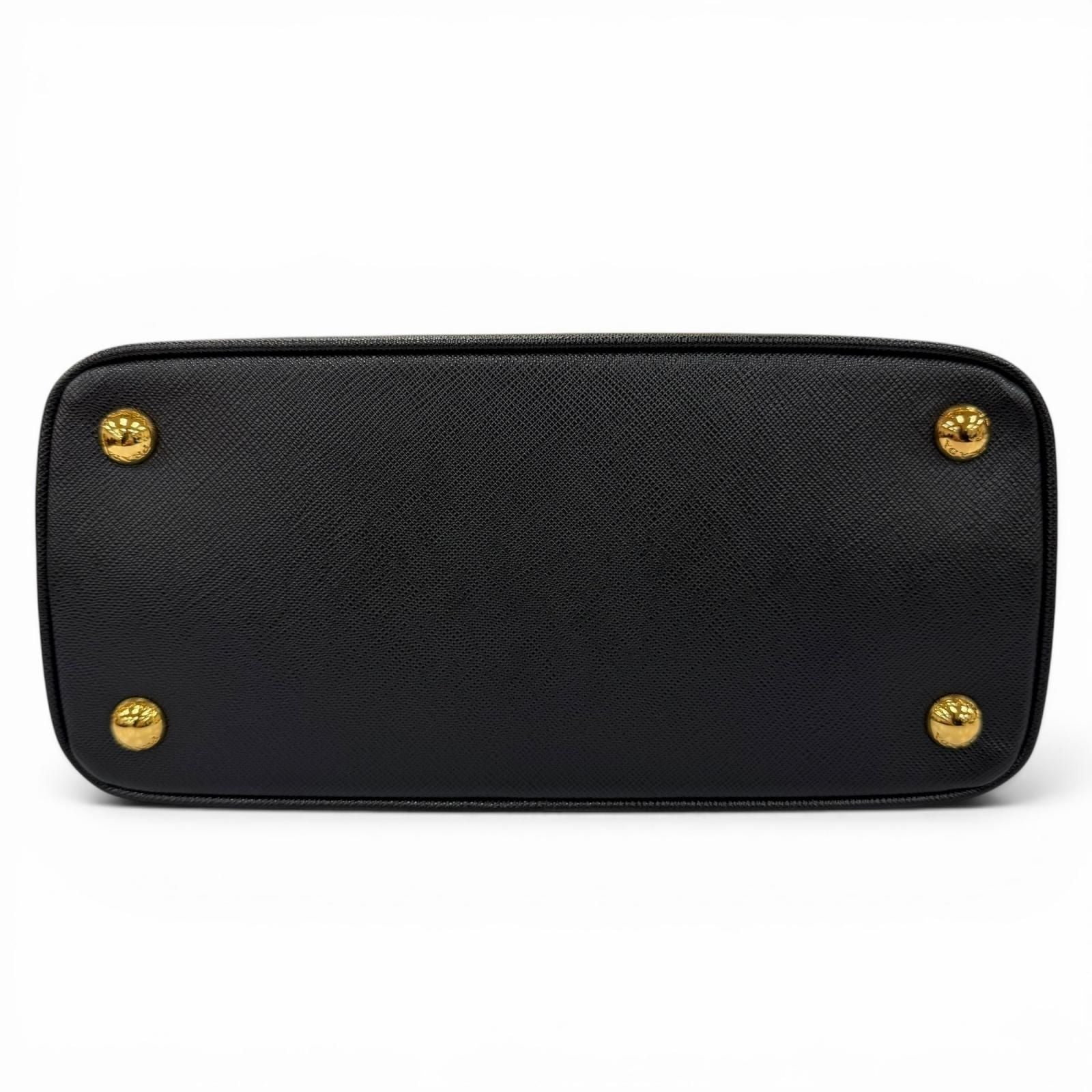 Prada Galleria Small Saffiano Leather 2-Way Shoulder Bag Black Gold — view 3