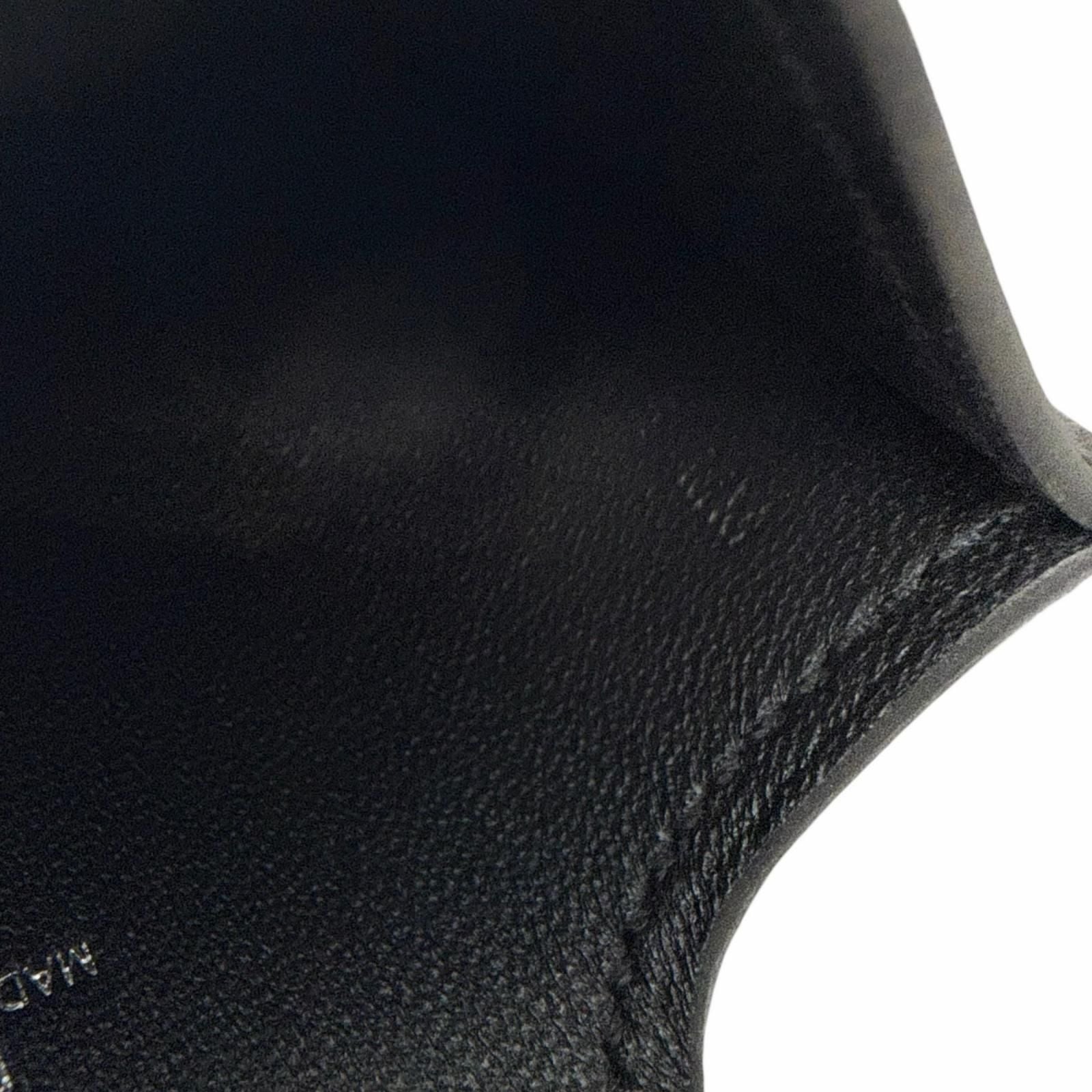 Hermes Illiade Chevre Clou de Selle Leather Card Case Business Holder Black — view 8